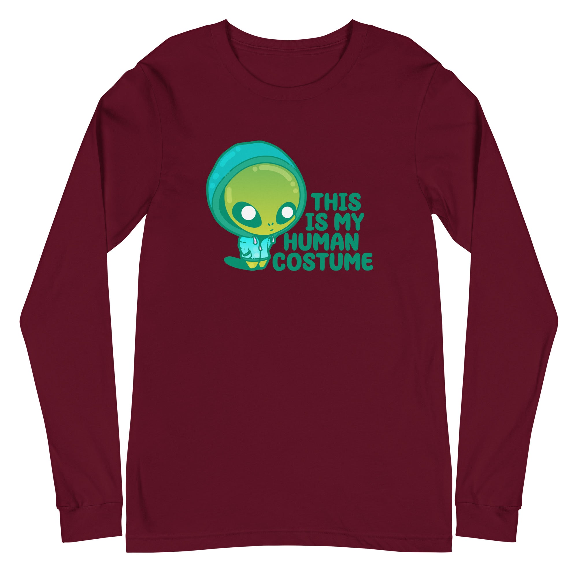 THIS IS MY HUMAN COSTUME - Long Sleeve Tee - ChubbleGumLLC