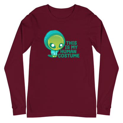 THIS IS MY HUMAN COSTUME - Long Sleeve Tee - ChubbleGumLLC