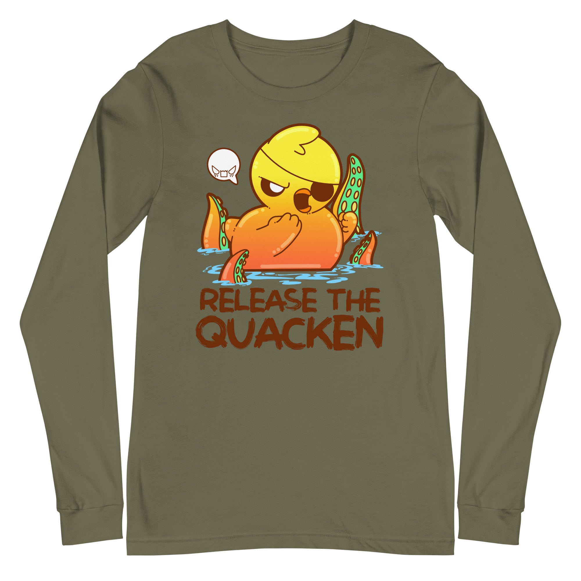 RELEASE THE QUACKEN - Long Sleeve Tee - ChubbleGumLLC