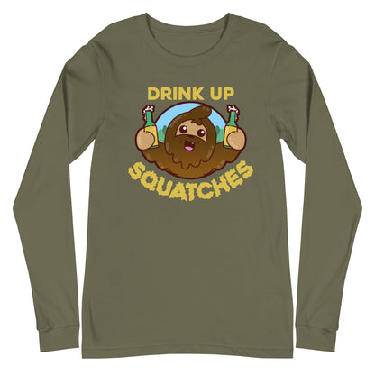 DRINK UP SQUATCHES - Long Sleeve Tee - ChubbleGumLLC