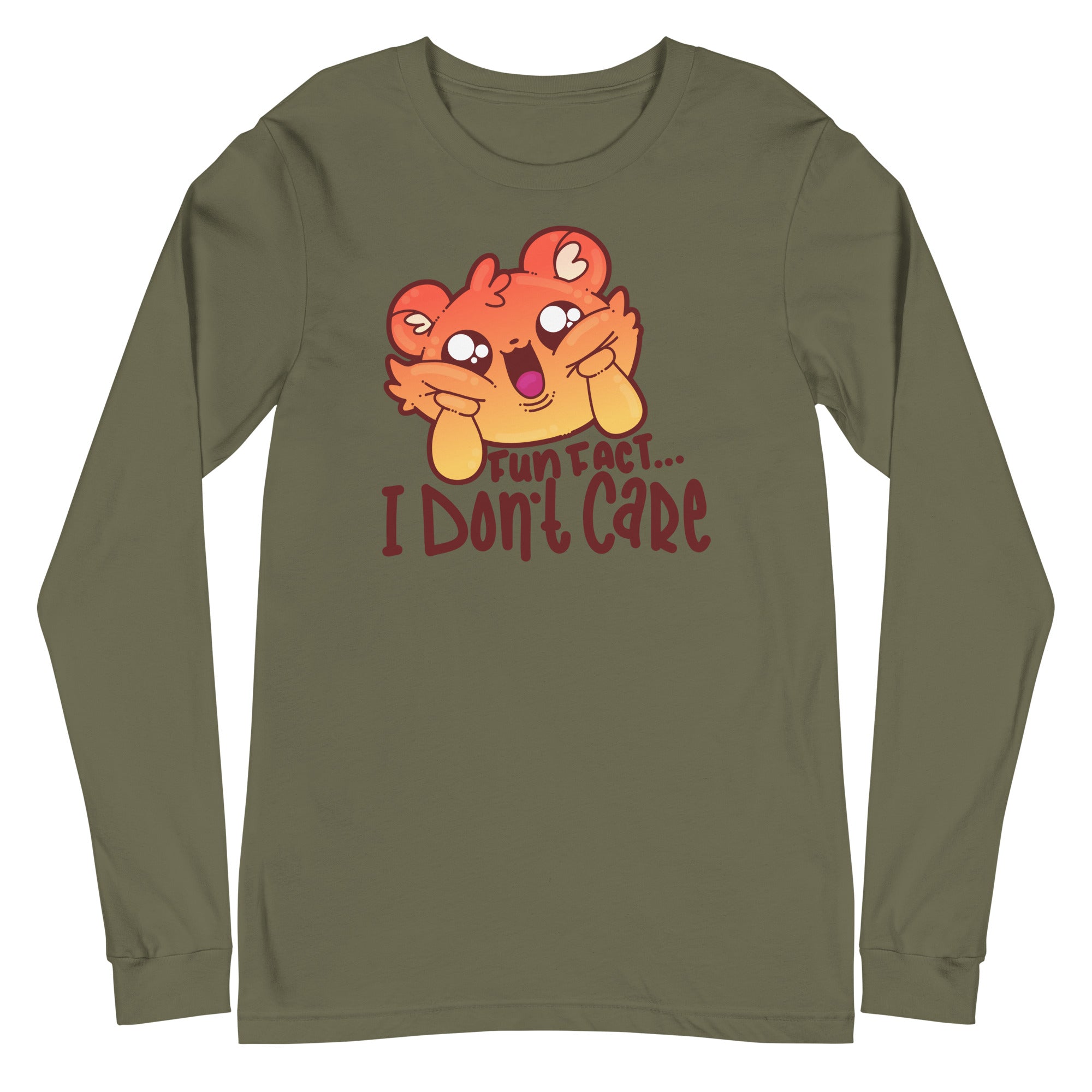 FUN FACT.. I DONT CARE - Long Sleeve Tee - ChubbleGumLLC