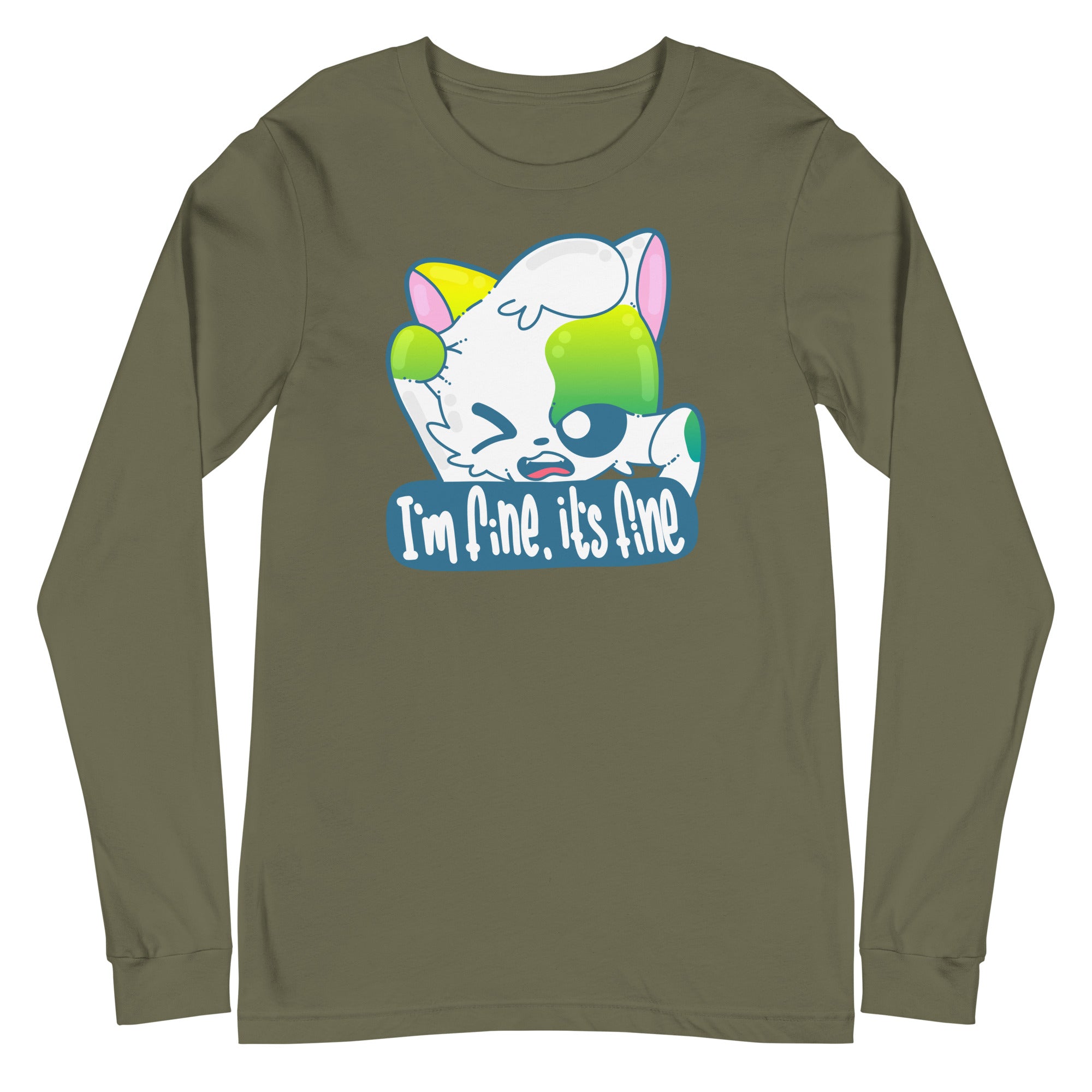 IM FINE ITS FINE - Long Sleeve Tee - ChubbleGumLLC