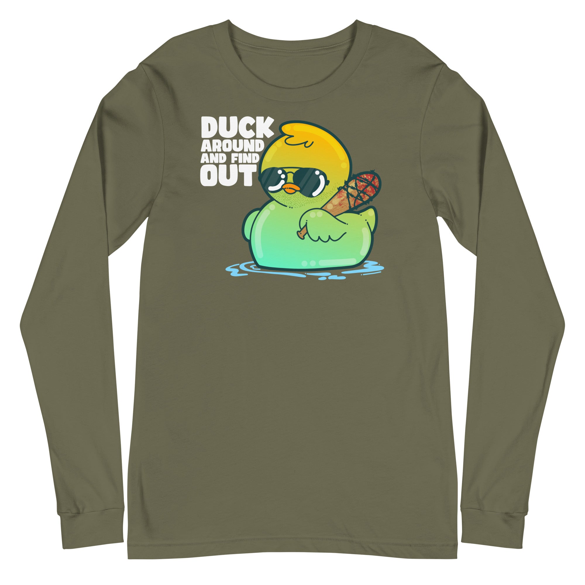 DUCK AROUND AND FIND OUT - Modified Long Sleeve Tee - ChubbleGumLLC