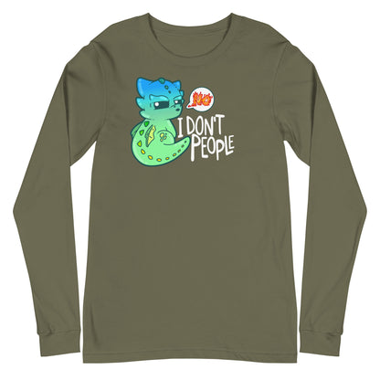 I DONT PEOPLE - Modified Long Sleeve Tee - ChubbleGumLLC