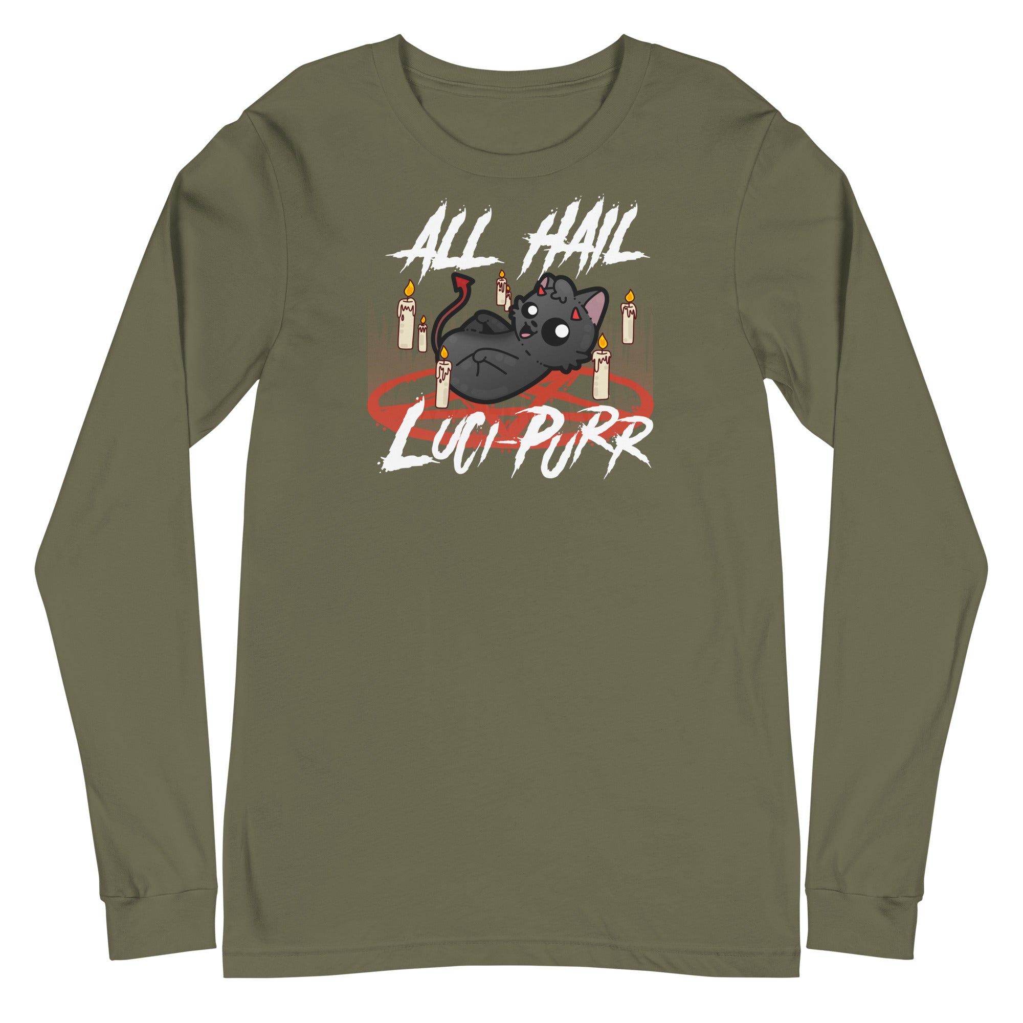 ALL HAIL LUCIPURR - Long Sleeve Tee - ChubbleGumLLC