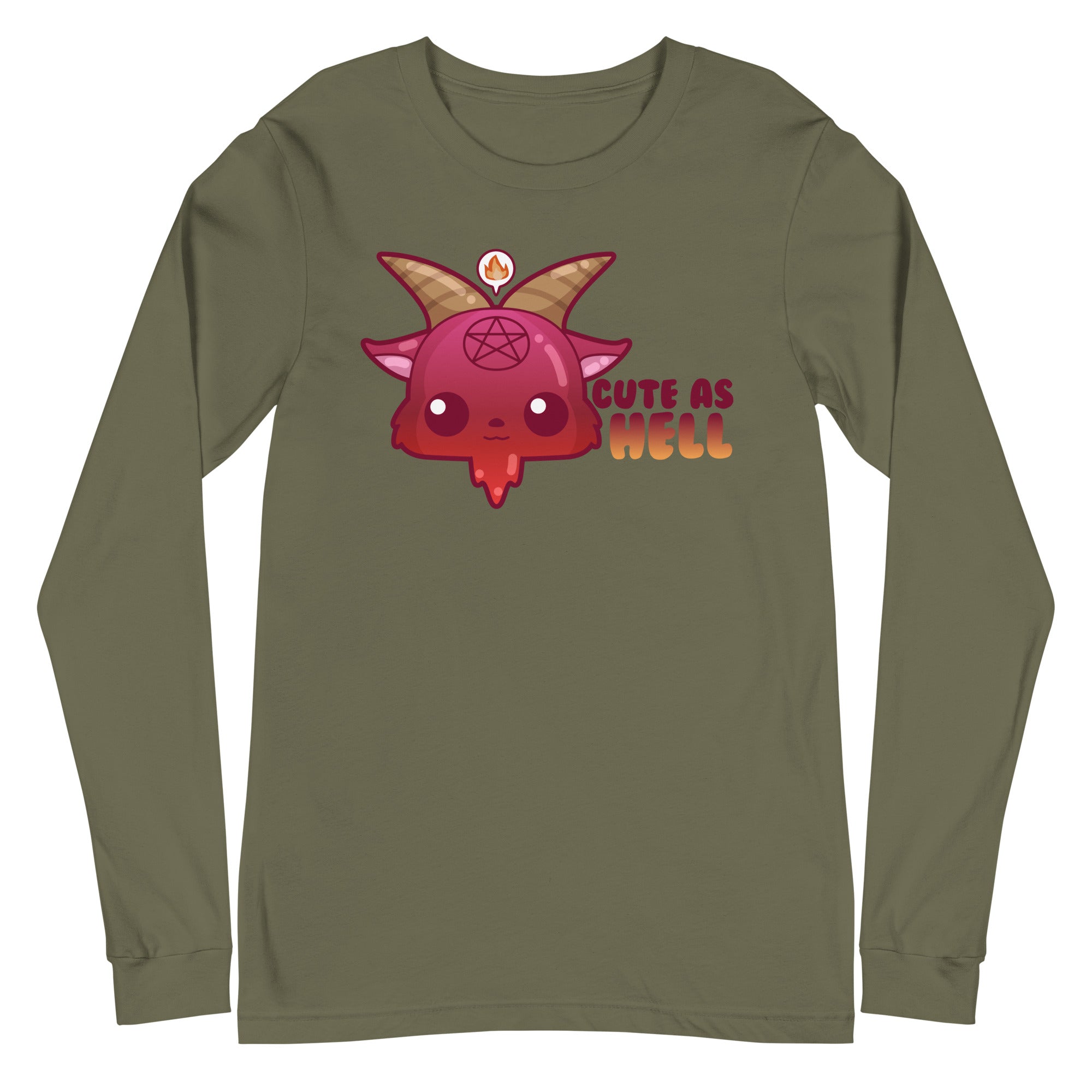 CUTE AS HELL - Long Sleeve Tee - ChubbleGumLLC