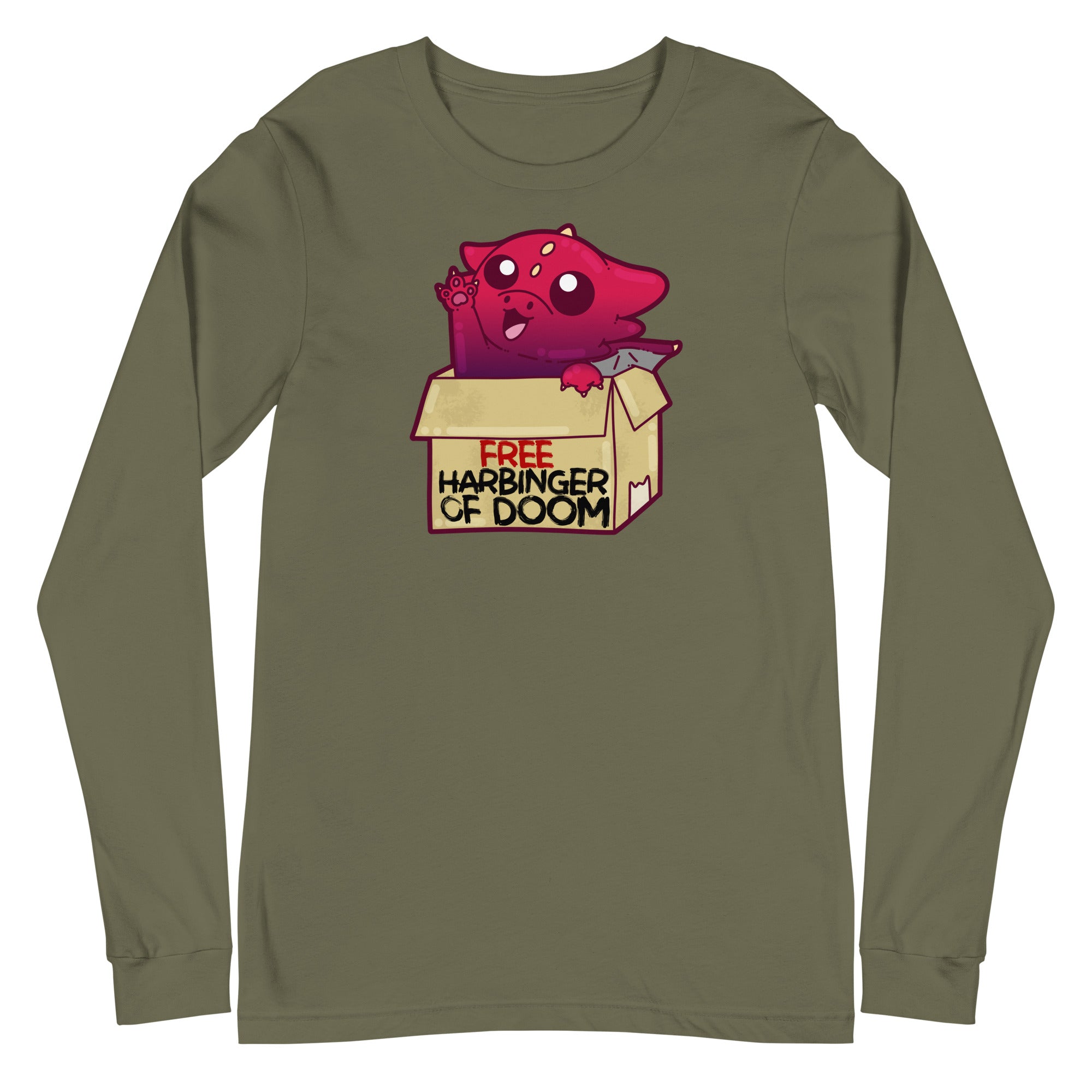 FREE HARBINGER OF DOOM - Long Sleeve Tee - ChubbleGumLLC