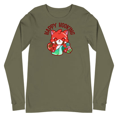 HAPPY HOOKING - Long Sleeve Tee - ChubbleGumLLC