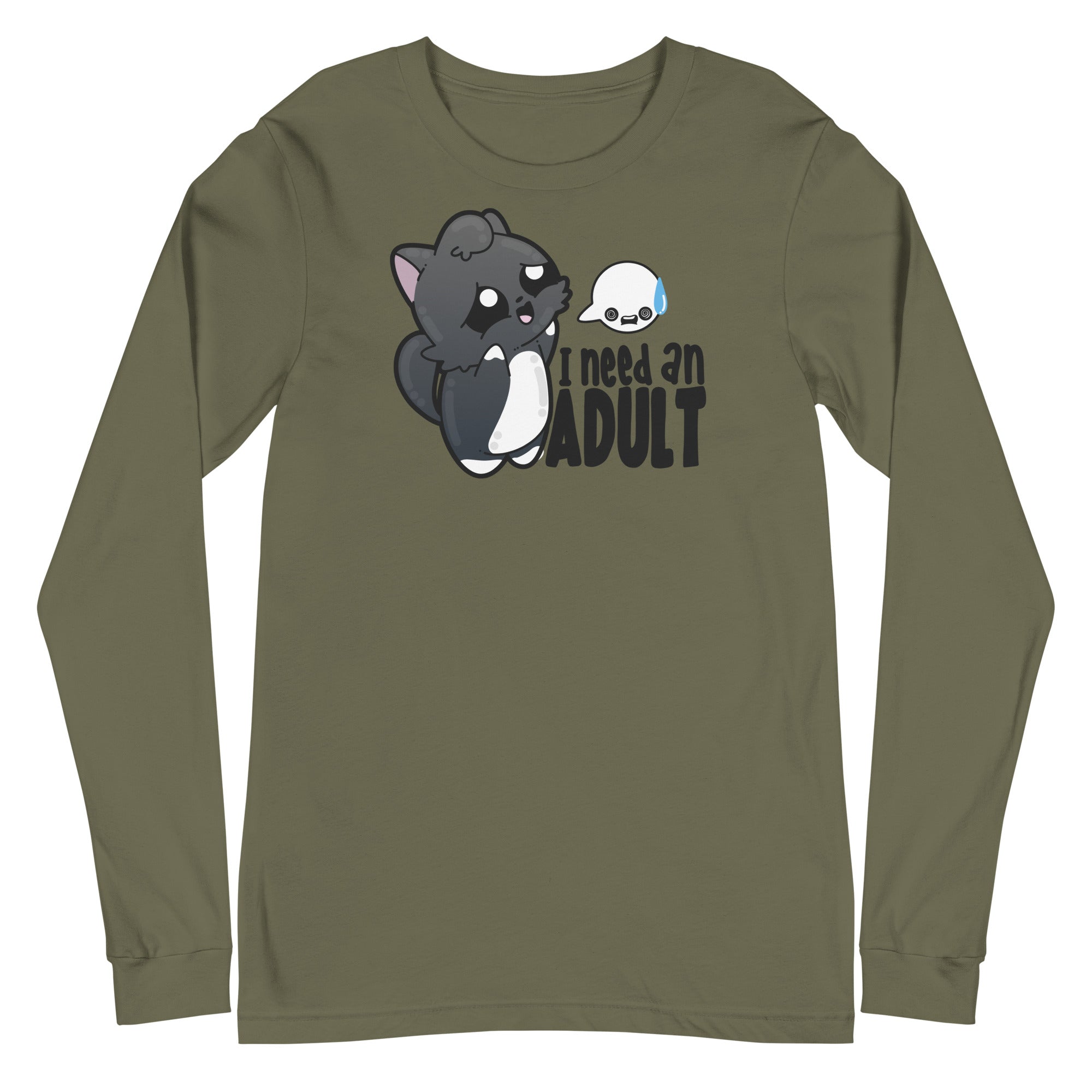 I NEED AN ADULT - Long Sleeve Tee - ChubbleGumLLC