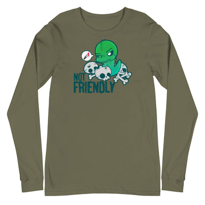 NOT FRIENDLY - Long Sleeve Tee - ChubbleGumLLC