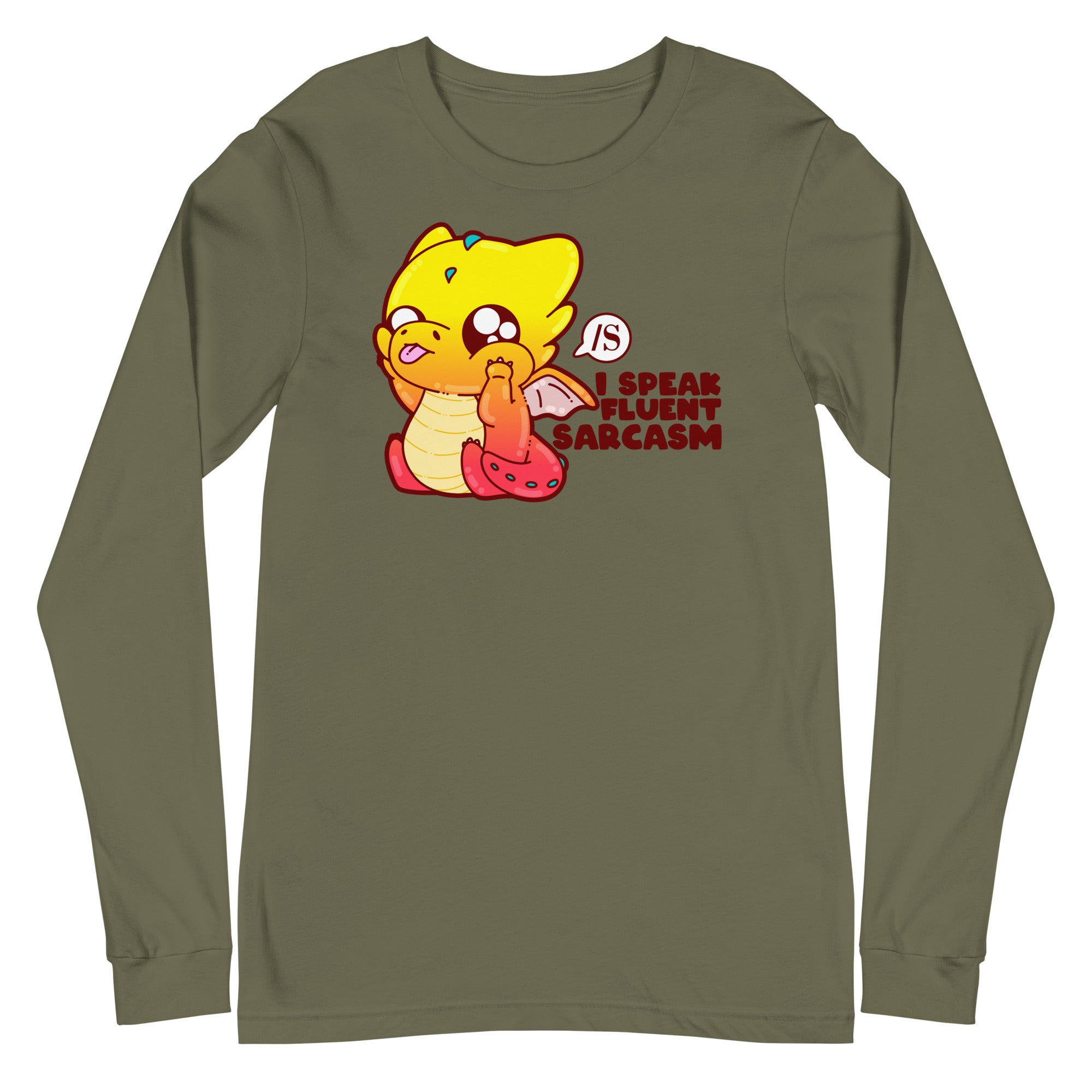 I SOEAK FLUENT SARCASM - Long Sleeve Tee - ChubbleGumLLC