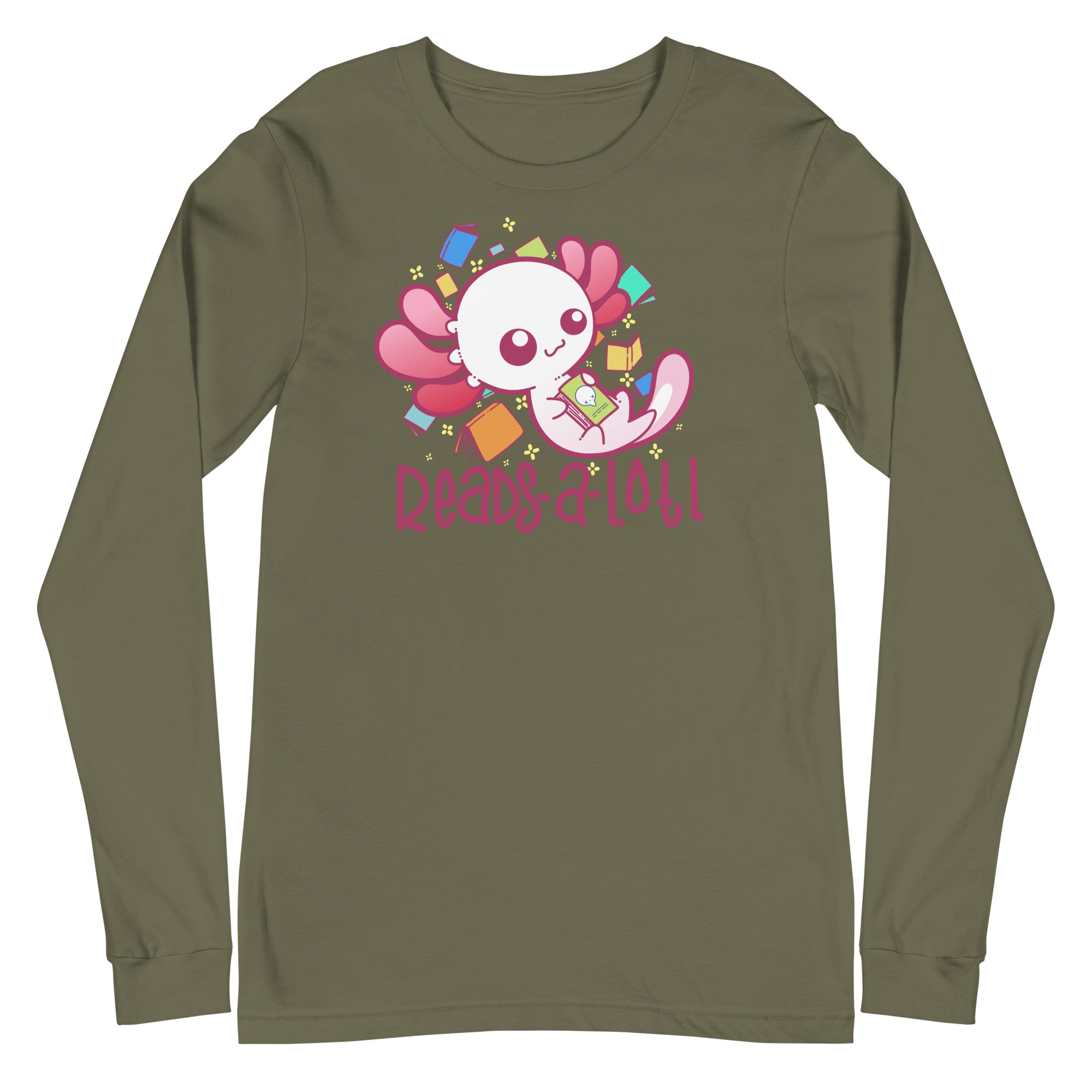 READS A LOTL - Long Sleeve Tee - ChubbleGumLLC