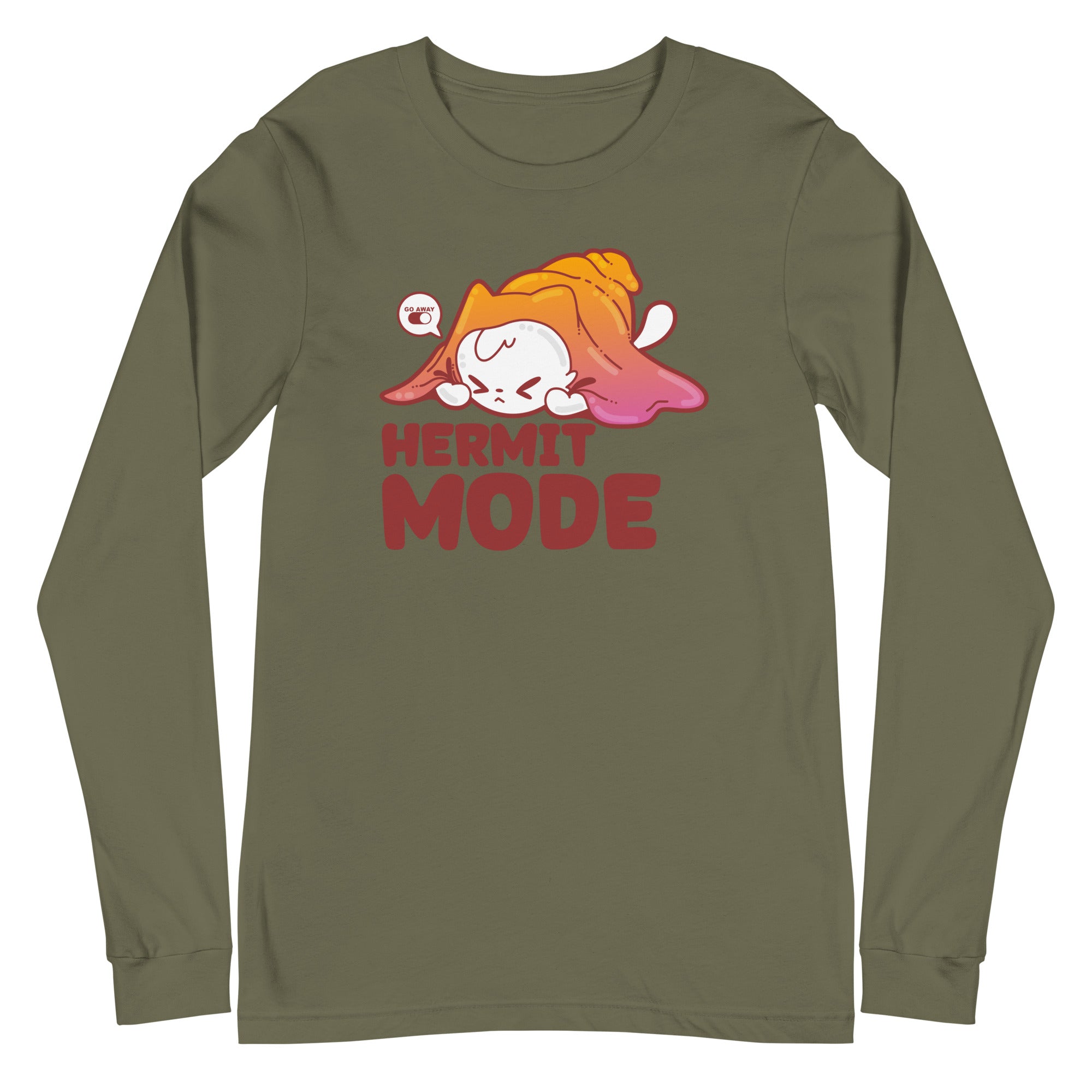 HERMIT MODE - Long Sleeve Tee - ChubbleGumLLC