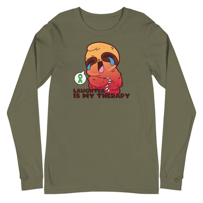 LAUGHTER IS MY THERAPY - Long Sleeve Tee - ChubbleGumLLC