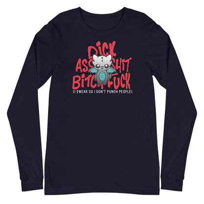 I SWEAR SO I DONT PUNCH PEOPLE - Long Sleeve Tee - ChubbleGumLLC