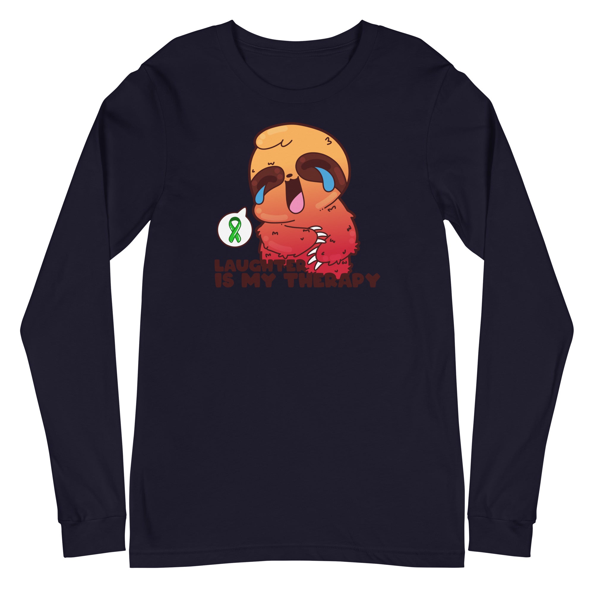 LAUGHTER IS MY THERAPY - Long Sleeve Tee - ChubbleGumLLC