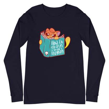 HOW TO TRAIN YOUR HUMAN - Long Sleeve Tee - ChubbleGumLLC