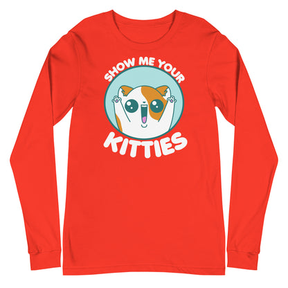 SHOW ME YOUR KITTIES - Modified Long Sleeve Tee - ChubbleGumLLC