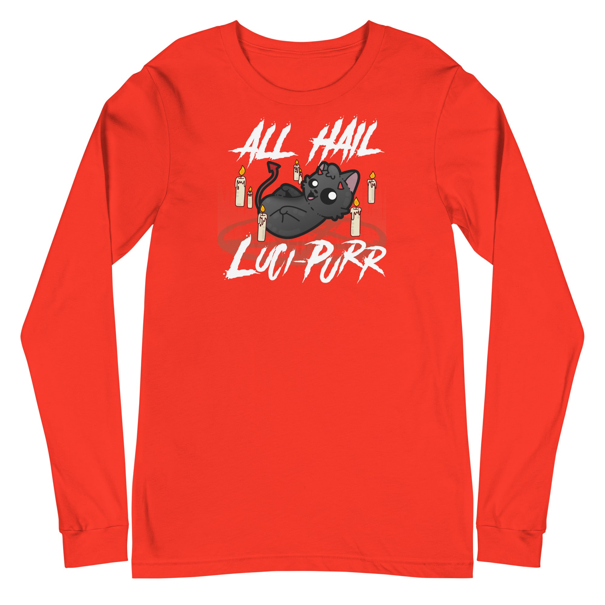 ALL HAIL LUCIPURR - Long Sleeve Tee - ChubbleGumLLC