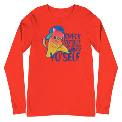 CHECK YOSELF - Long Sleeve Tee - ChubbleGumLLC