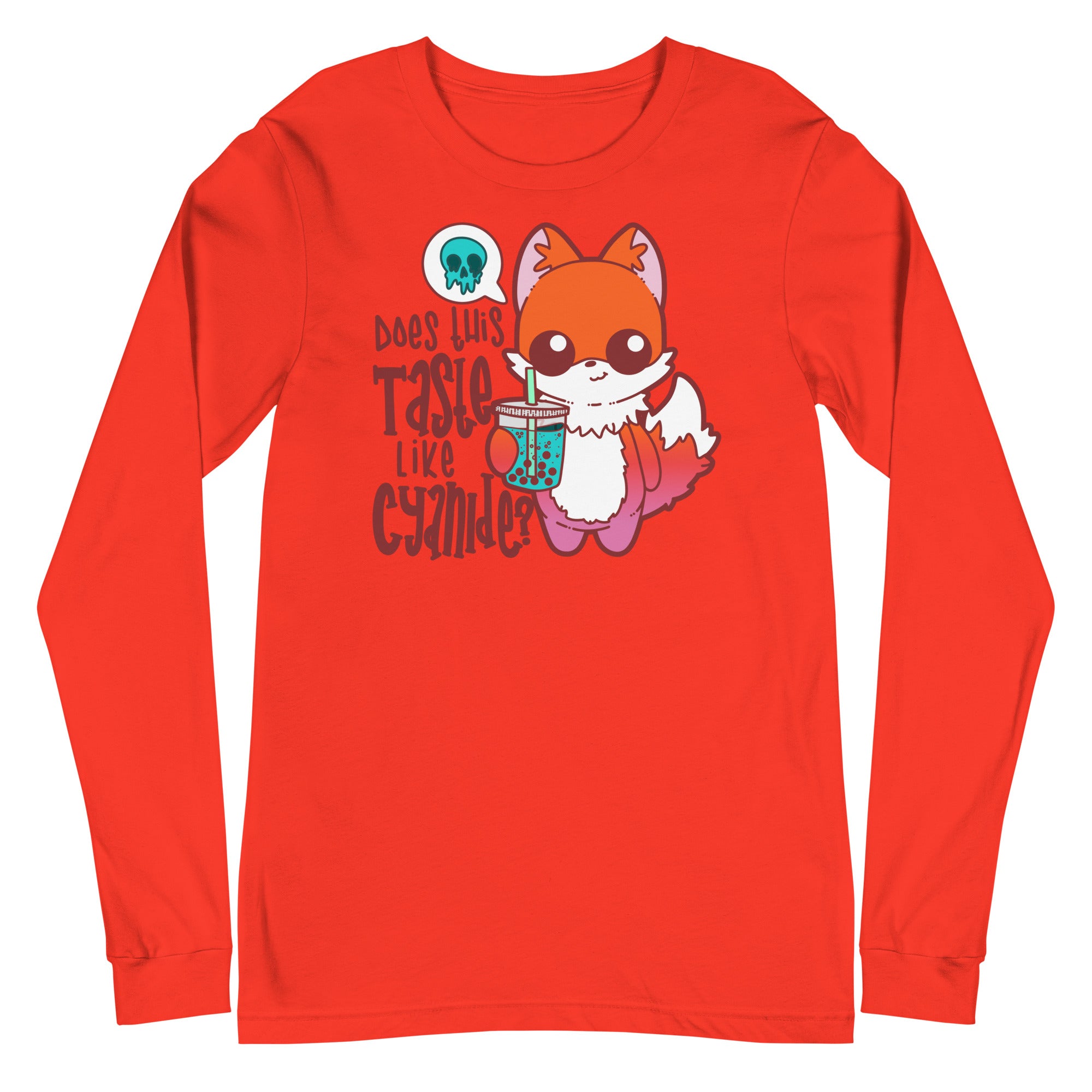 DOES THIS TASTE LIKE CYANIDE - Long Sleeve Tee - ChubbleGumLLC