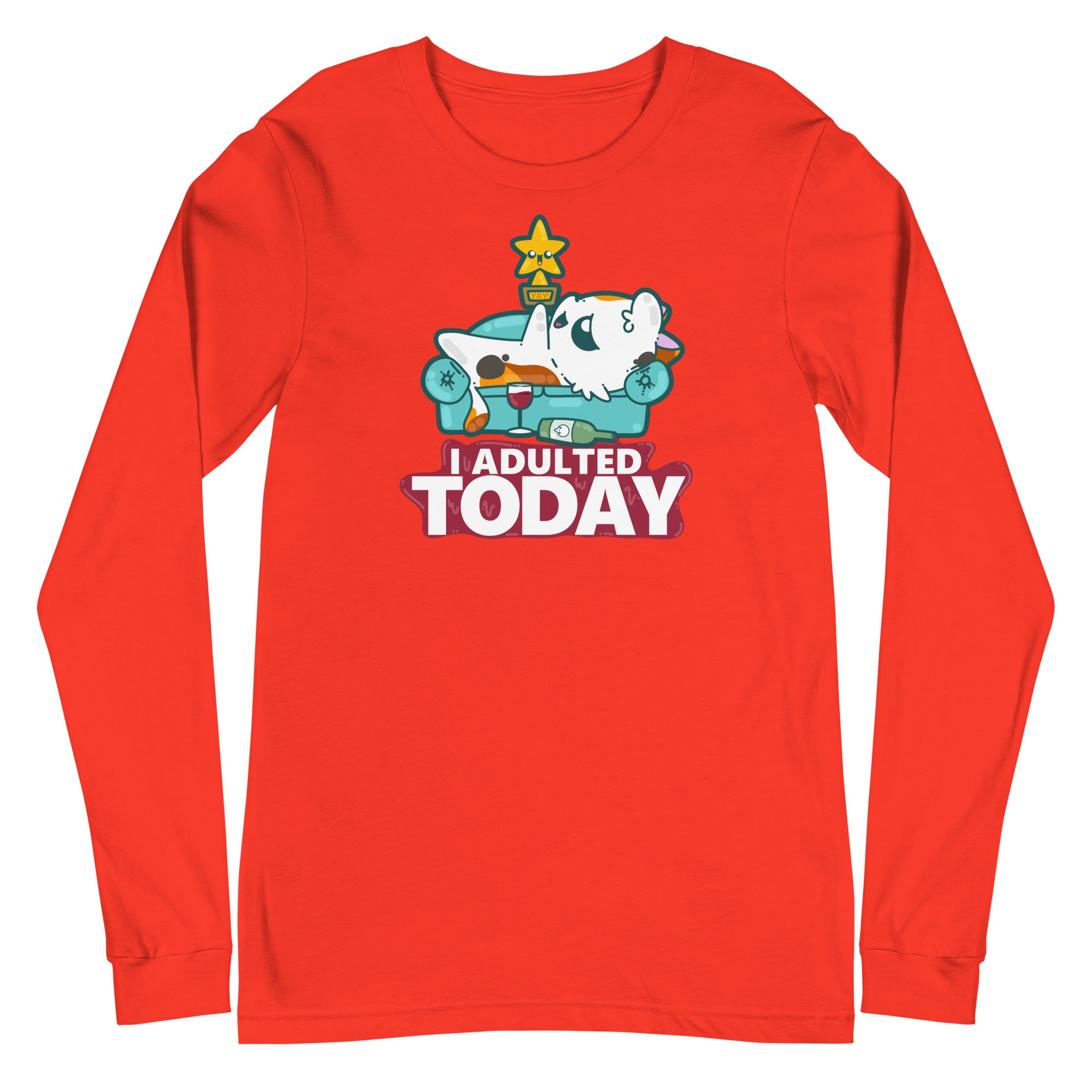 I ADULTED TODAY - Long Sleeve Tee - ChubbleGumLLC