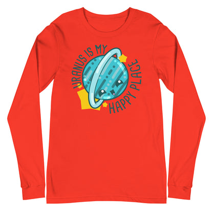 URANUS IS MY HAPPY PLACE - Long Sleeve Tee - ChubbleGumLLC