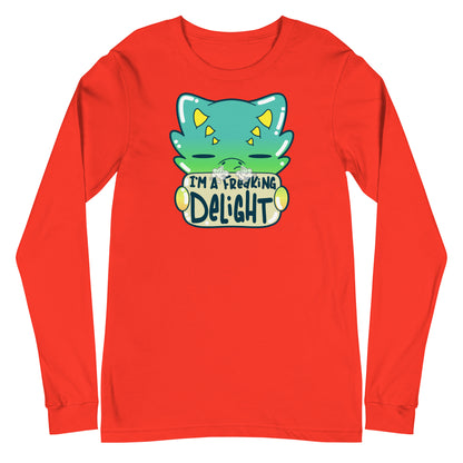 I AM A FREAKING DELIGHT - Long Sleeve Tee - ChubbleGumLLC