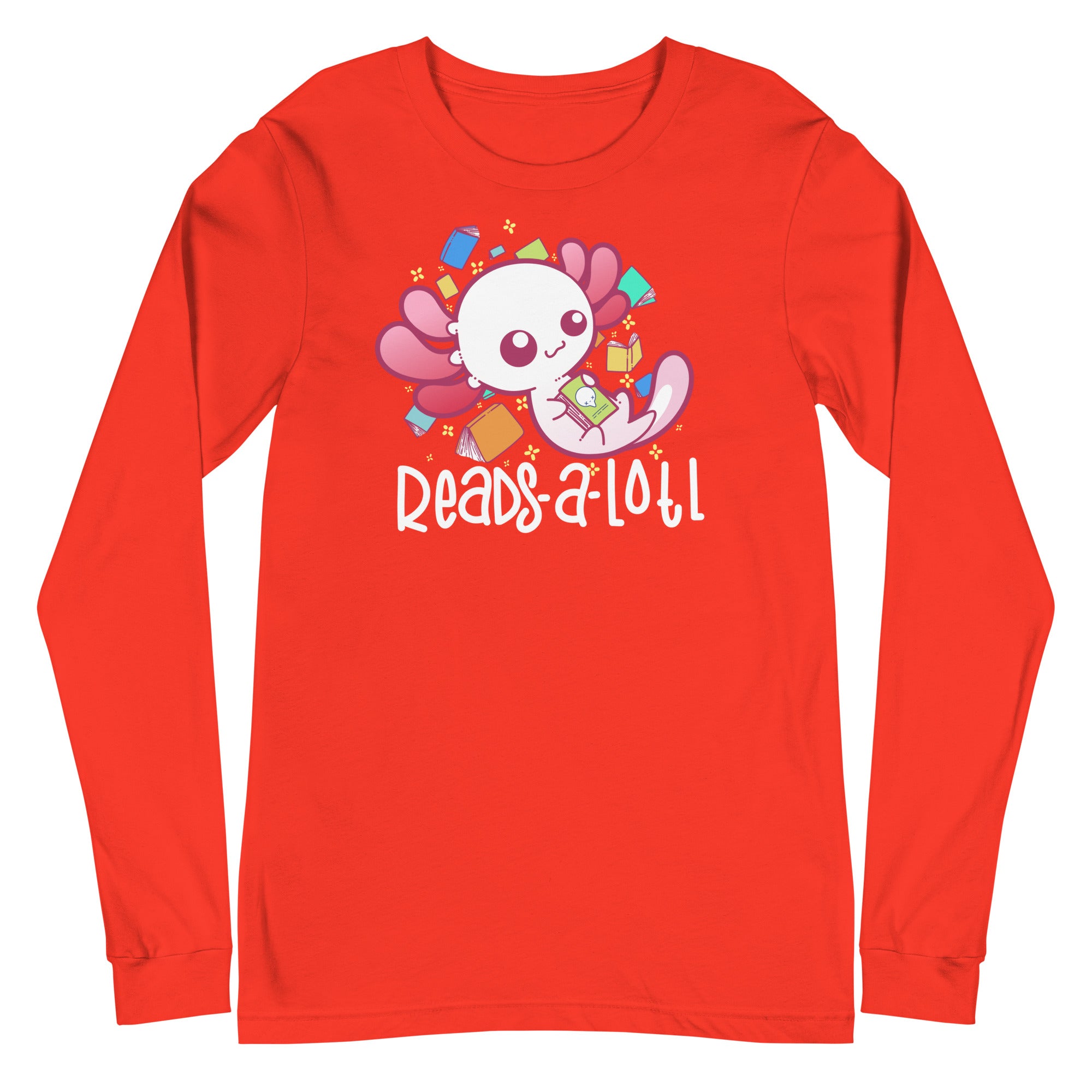 READS A LOTL - Modified Long Sleeve Tee - ChubbleGumLLC