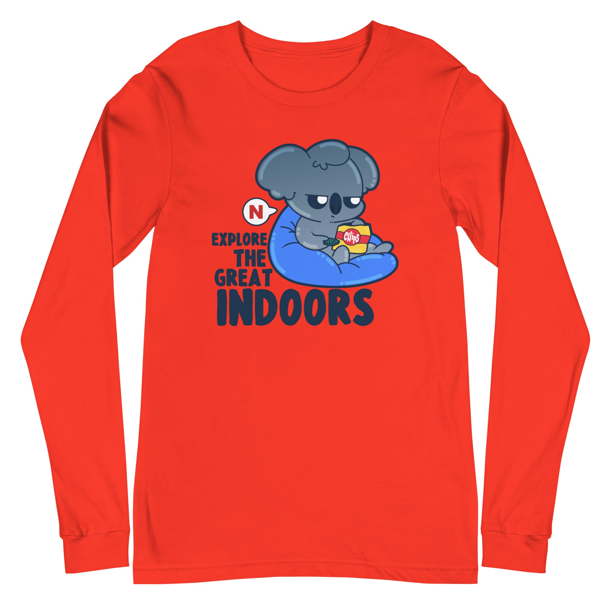 EXPLORE THE GREAT INDOORS - Long Sleeve Tee - ChubbleGumLLC