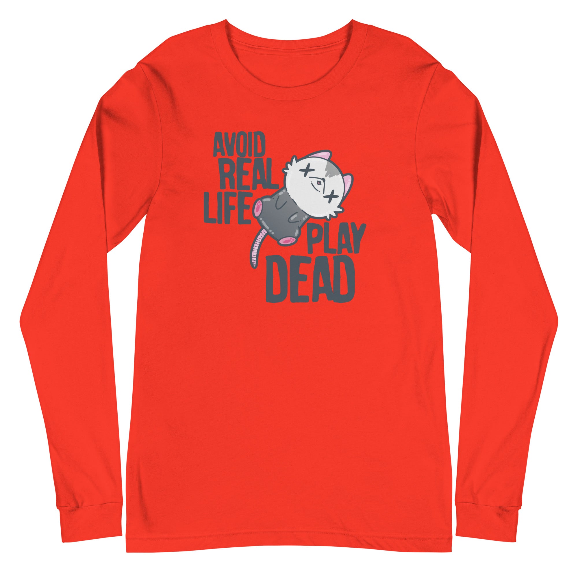 AVOID REAL LIFE PLAY DEAD - Long Sleeve Tee - ChubbleGumLLC