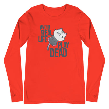 AVOID REAL LIFE PLAY DEAD - Long Sleeve Tee - ChubbleGumLLC