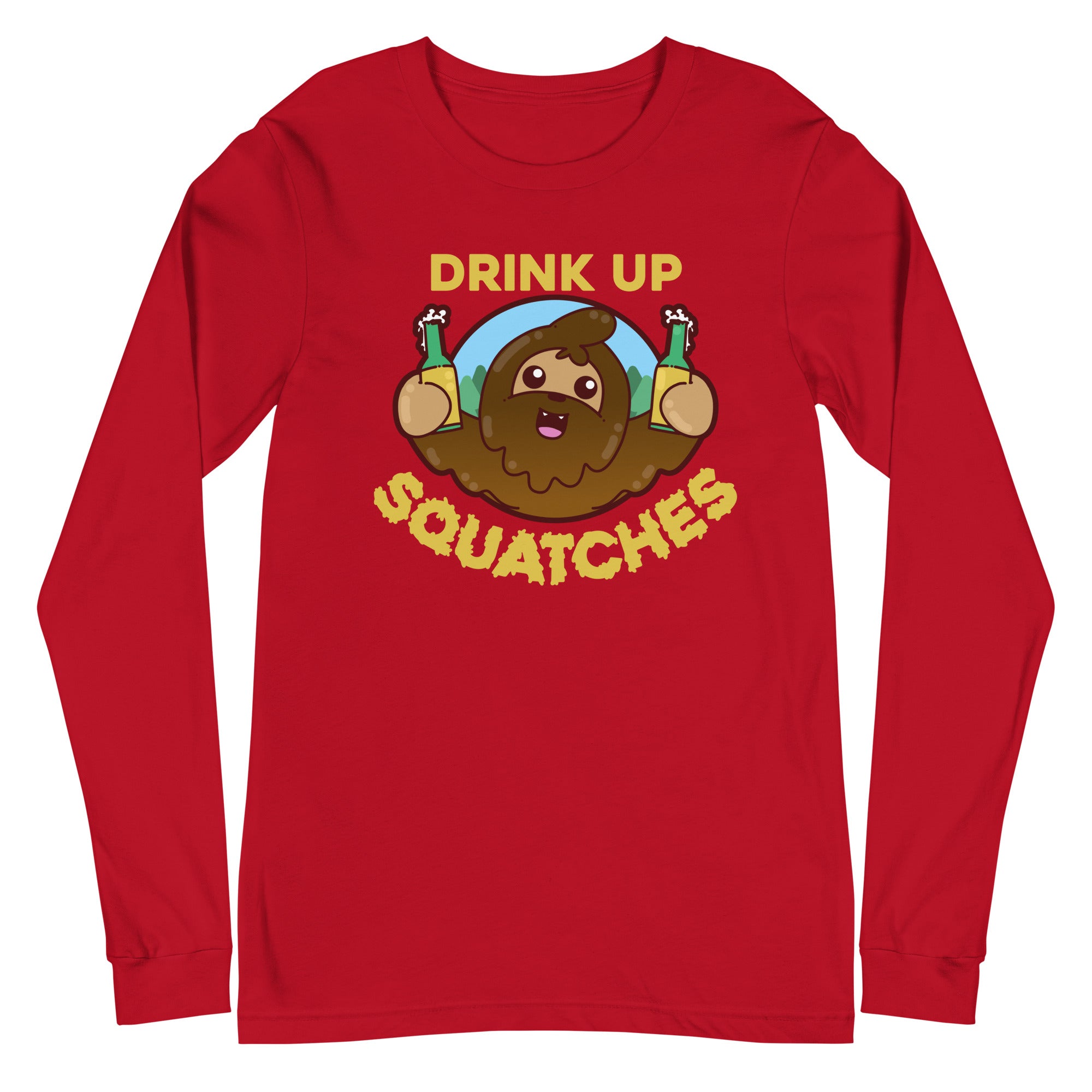 DRINK UP SQUATCHES - Long Sleeve Tee - ChubbleGumLLC