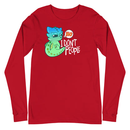 I DONT PEOPLE - Modified Long Sleeve Tee - ChubbleGumLLC