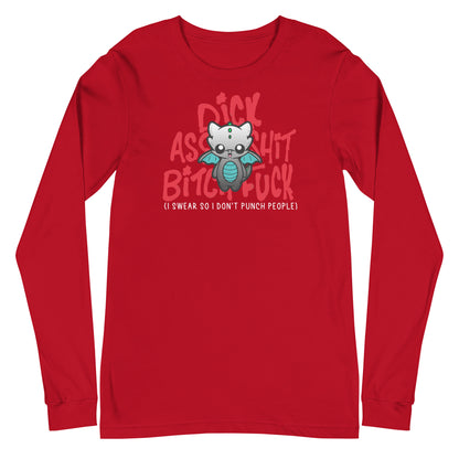 I SWEAR SO I DONT PUNCH PEOPLE - Long Sleeve Tee - ChubbleGumLLC