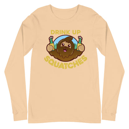 DRINK UP SQUATCHES - Long Sleeve Tee - ChubbleGumLLC