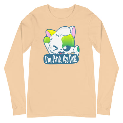 IM FINE ITS FINE - Long Sleeve Tee - ChubbleGumLLC