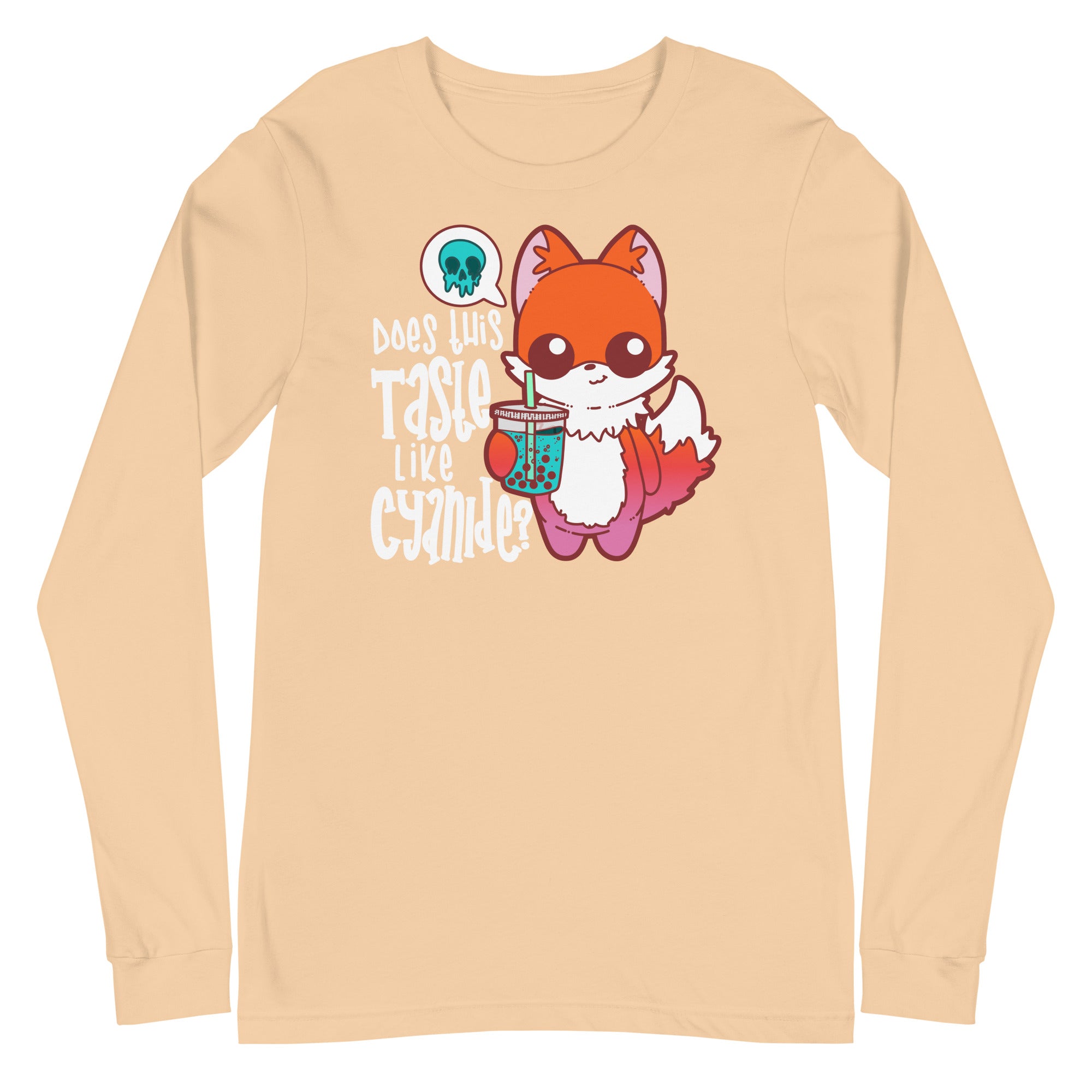 DOES THIS TASTE LIKE CYANIDE - Modified Long Sleeve Tee - ChubbleGumLLC