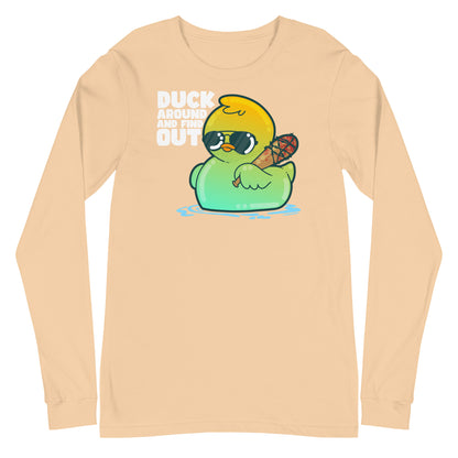 DUCK AROUND AND FIND OUT - Modified Long Sleeve Tee - ChubbleGumLLC