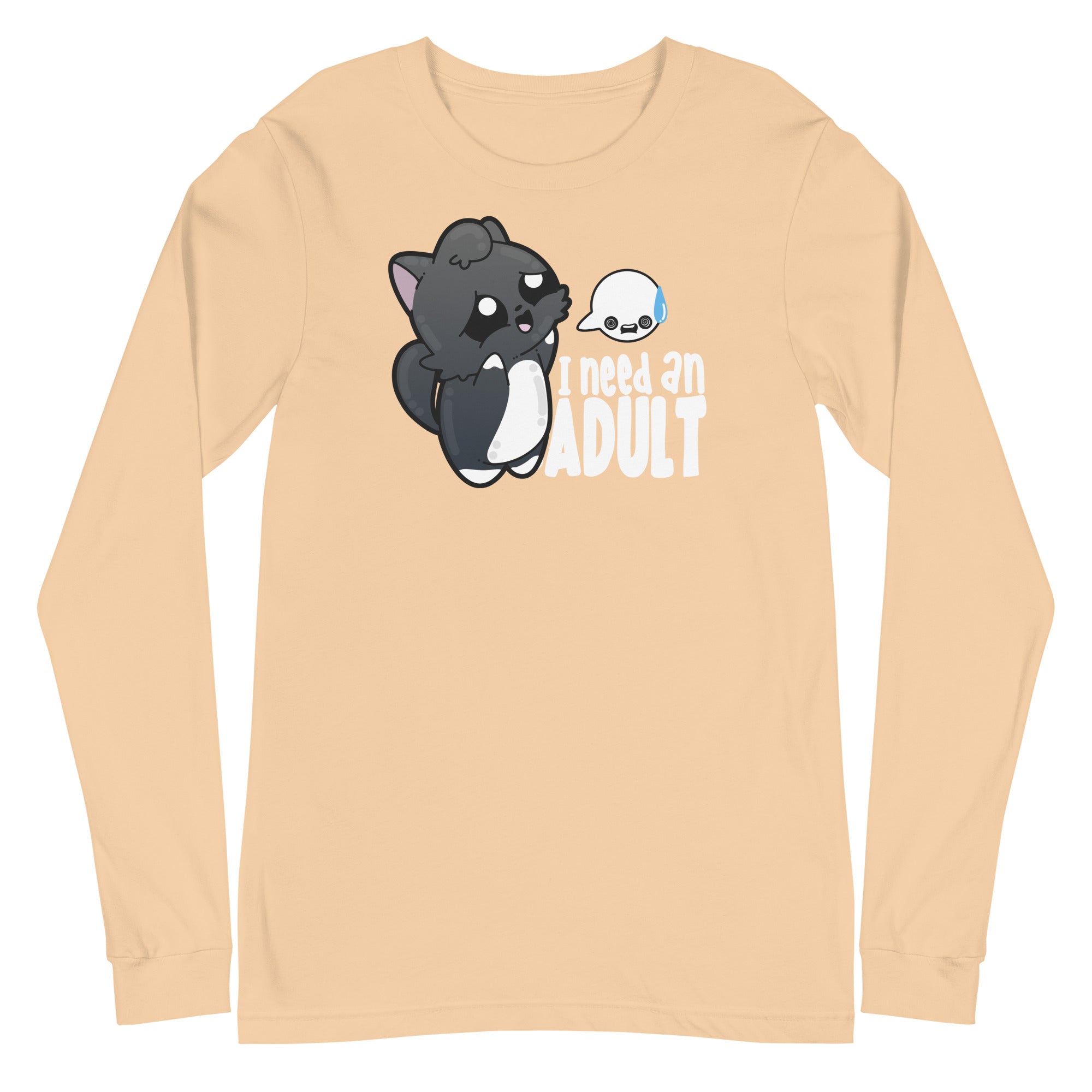 I NEED AN ADULT - Modified Long Sleeve Tee - ChubbleGumLLC