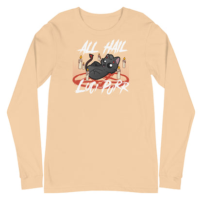 ALL HAIL LUCIPURR - Long Sleeve Tee - ChubbleGumLLC