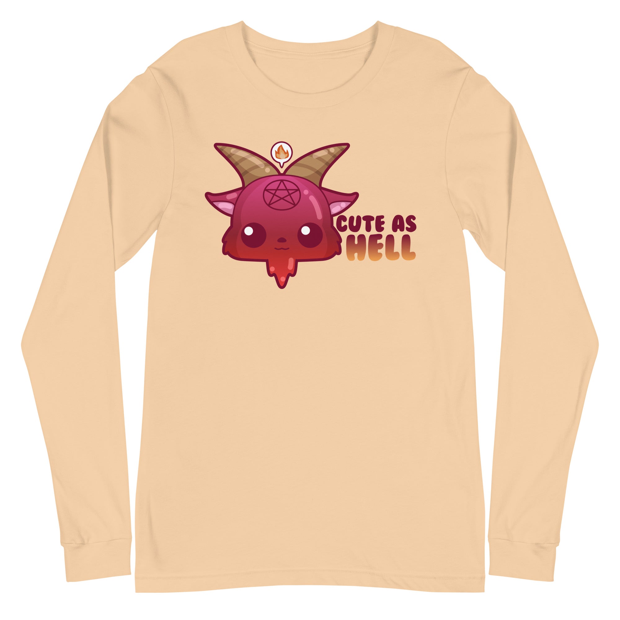 CUTE AS HELL - Long Sleeve Tee - ChubbleGumLLC