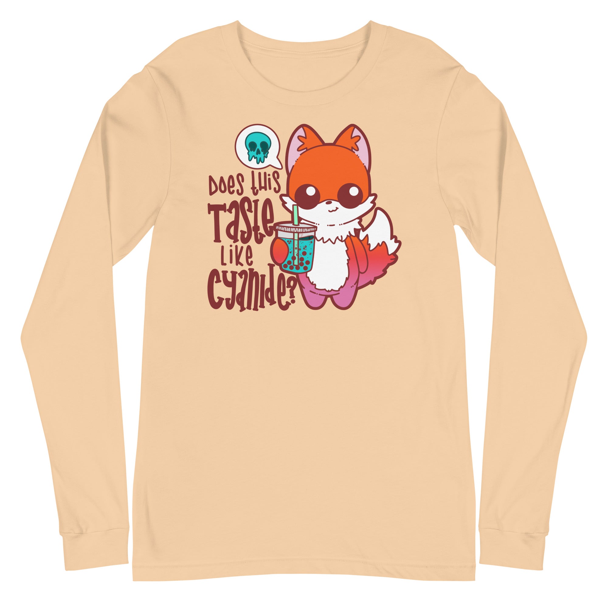 DOES THIS TASTE LIKE CYANIDE - Long Sleeve Tee - ChubbleGumLLC