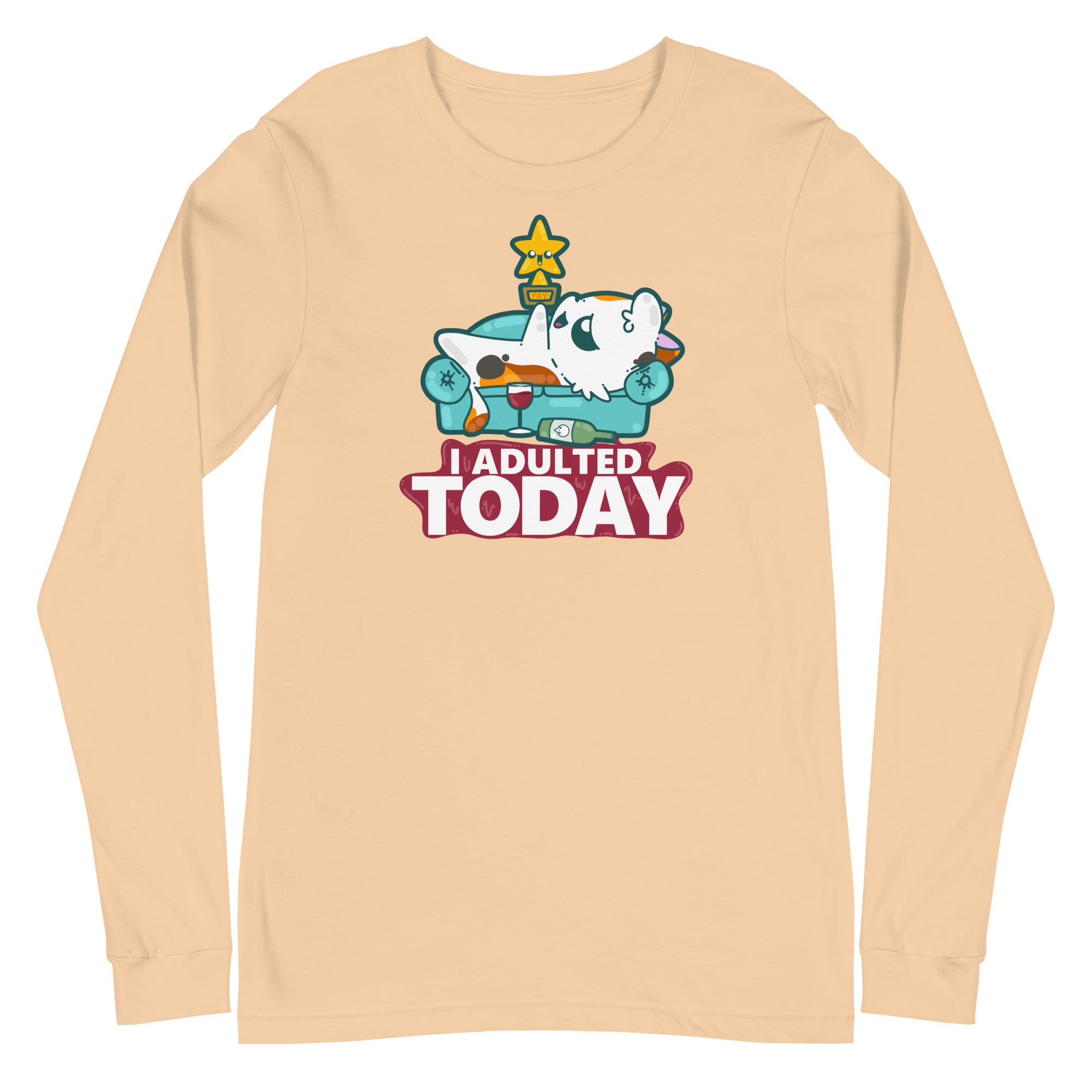 I ADULTED TODAY - Long Sleeve Tee - ChubbleGumLLC