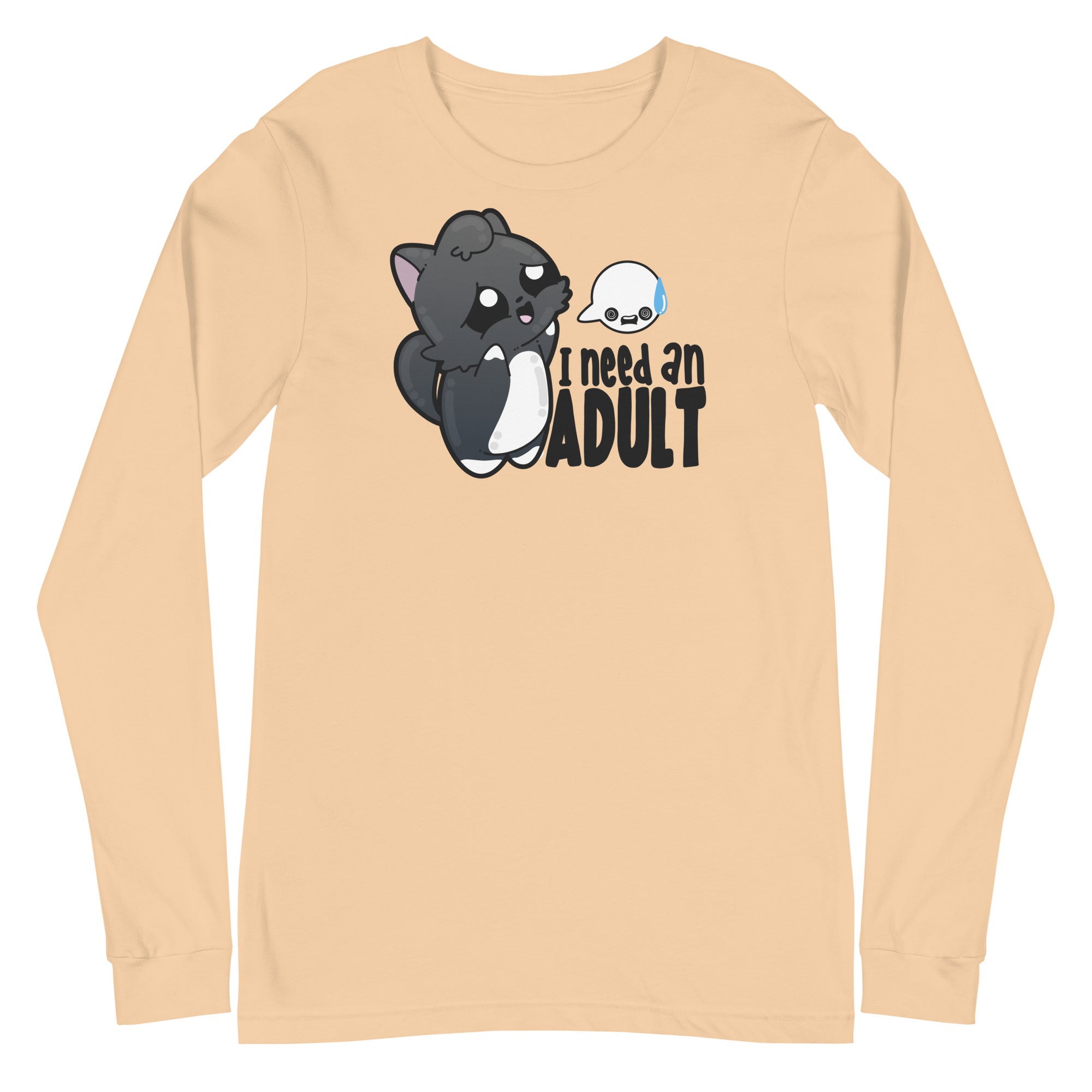 I NEED AN ADULT - Long Sleeve Tee - ChubbleGumLLC