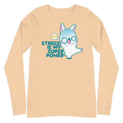 STRESS IS MY SUPERPOWER - Long Sleeve Tee - ChubbleGumLLC