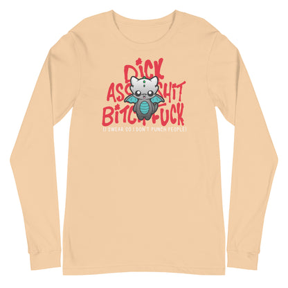 I SWEAR SO I DONT PUNCH PEOPLE - Long Sleeve Tee - ChubbleGumLLC