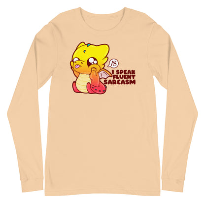 I SOEAK FLUENT SARCASM - Long Sleeve Tee - ChubbleGumLLC