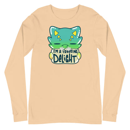 I AM A FREAKING DELIGHT - Long Sleeve Tee - ChubbleGumLLC