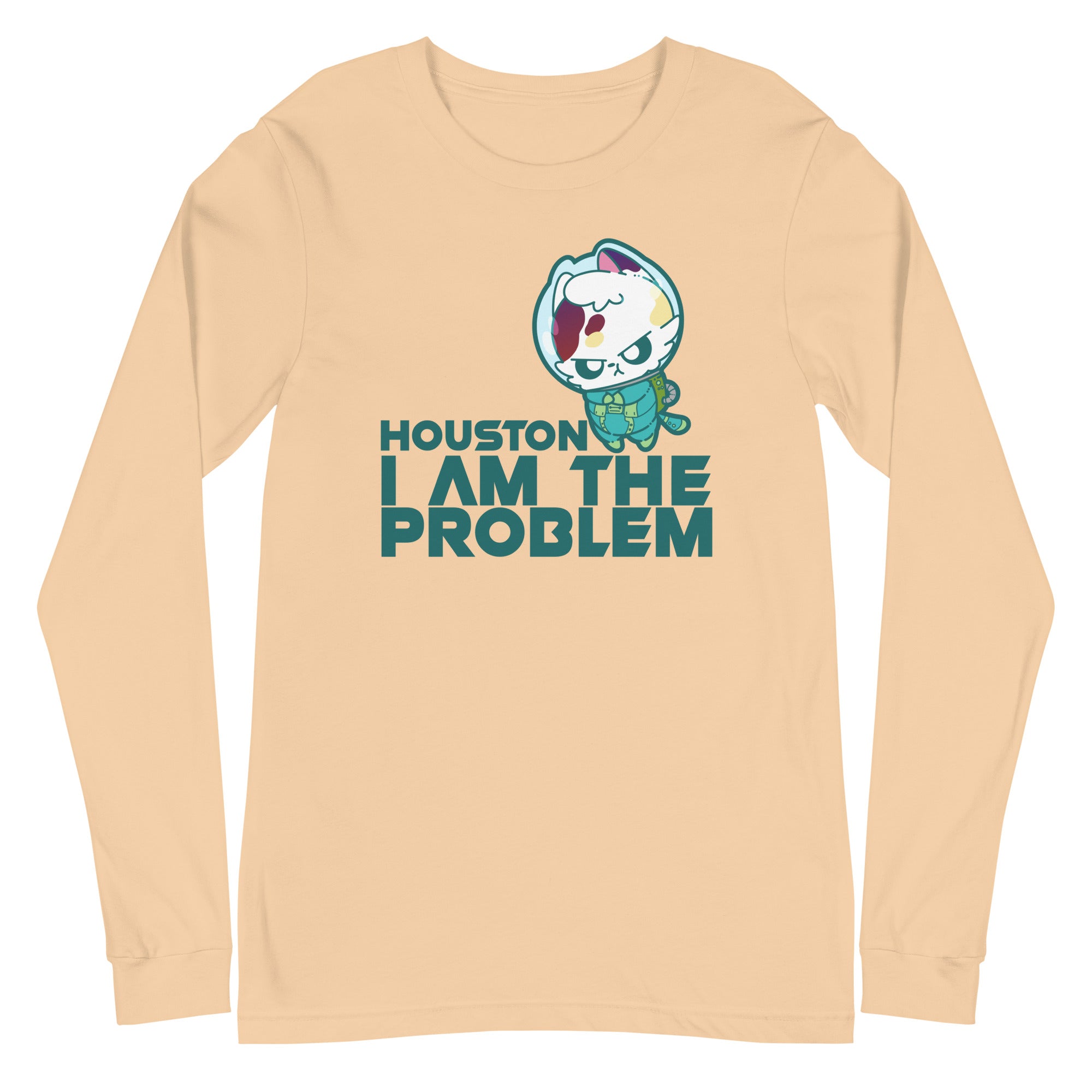 HOUSTON I AM THE PROBLEM - Long Sleeve Tee - ChubbleGumLLC